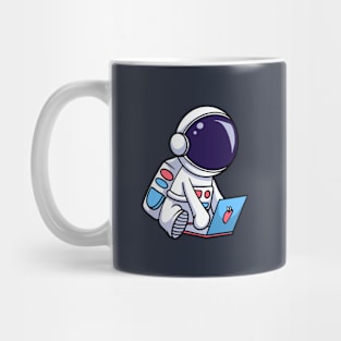 Astronaut Playing Laptop Mug